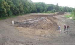 Výstavba rybníka Zahrádky