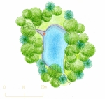 Lesní rybník v Říčanech mapa