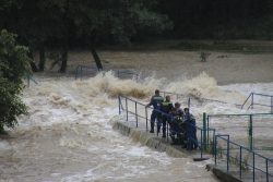 Hostivařská přehrada povodně